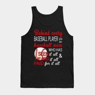 Baseball Mom Softball Player Tank Top